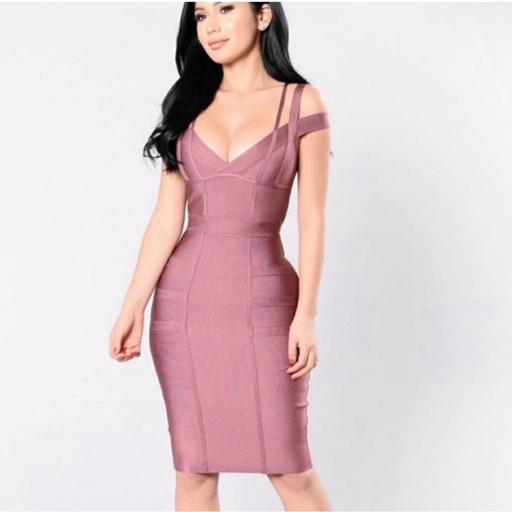 Fashion Nova dark mauve mini dress